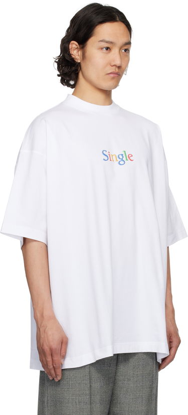 T-shirt VETEMENTS Vetements 'Single' Oversized T-Shirt Hvid | UA66TR700W, 4