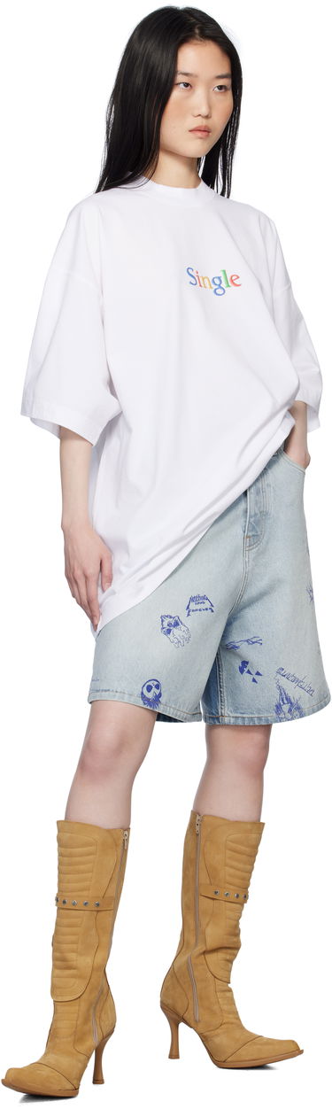 T-shirt VETEMENTS Vetements 'Single' Oversized T-Shirt Hvid | UA66TR700W, 3
