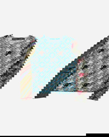 T-shirts og tank tops Chopova Lowena Bun Gal Flocked Mesh Longsleeve Top Flerfarvet | 2421 MLT, 1