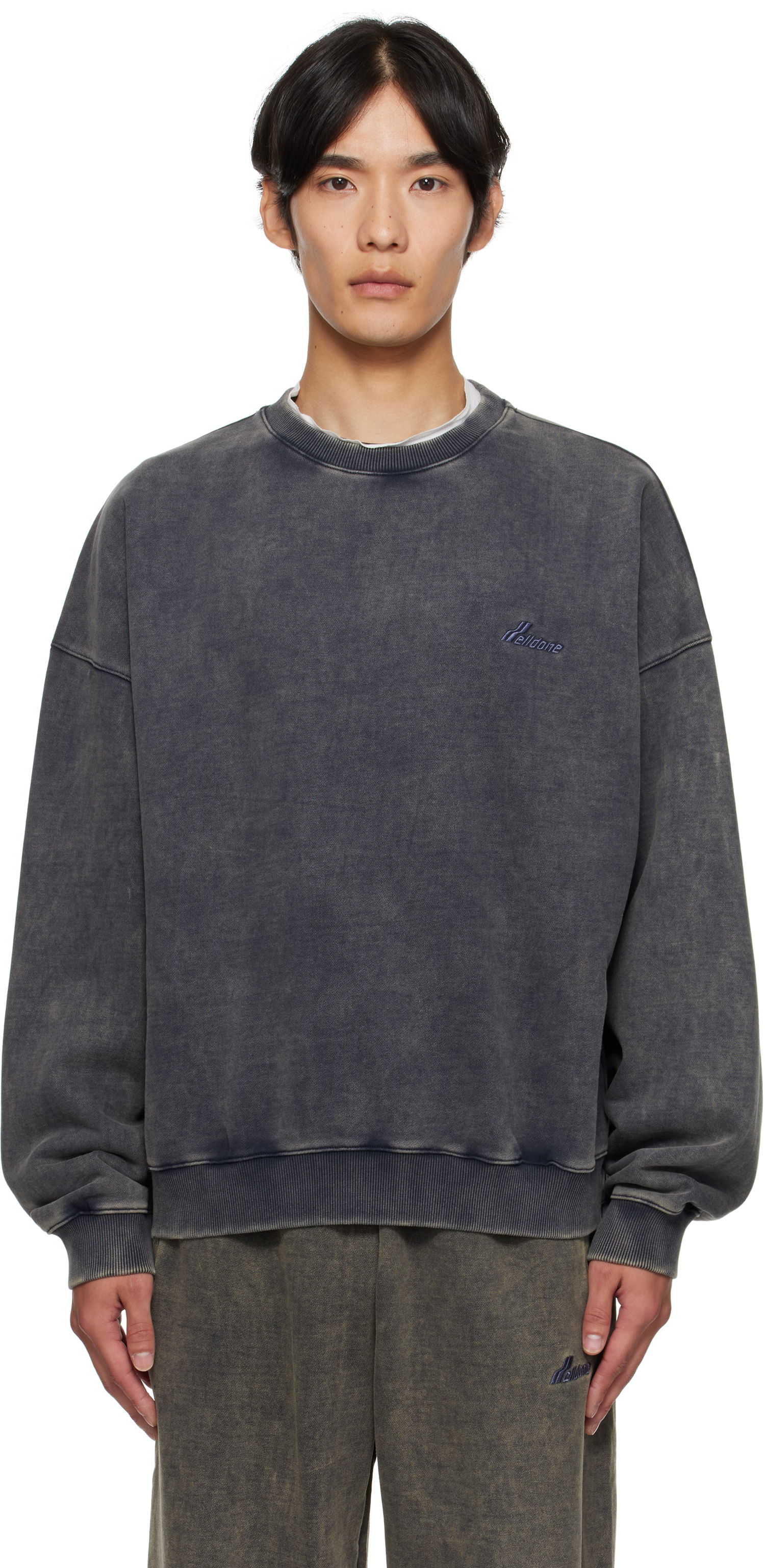 Sweatshirt We11done We11done Bleached Sweatshirt Grå | WD-TS2-25-785-U-DN, 0