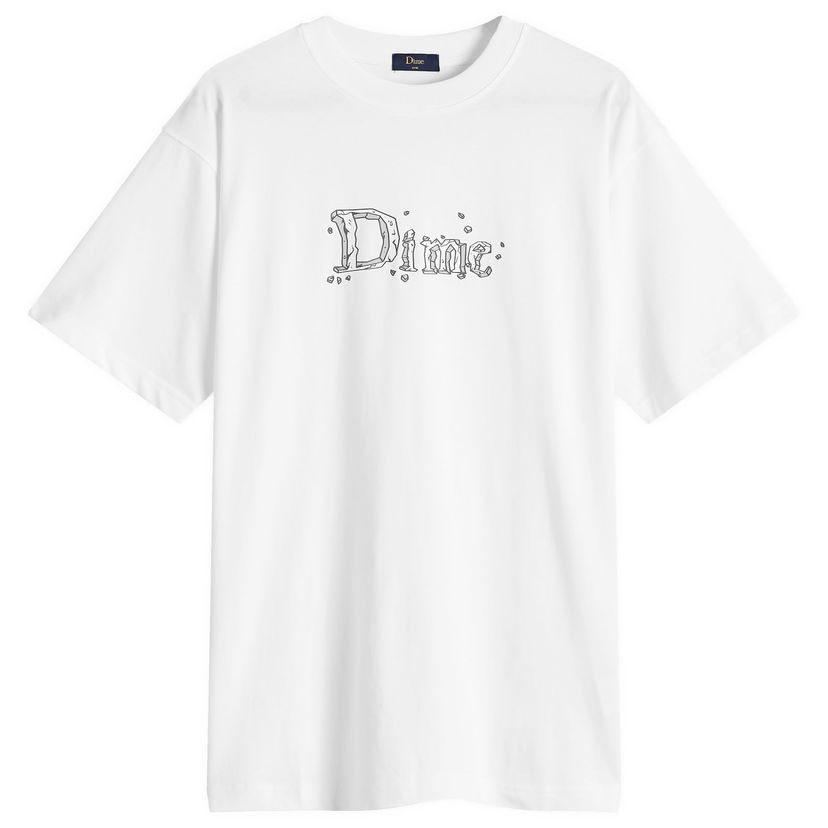 T-shirt Dime Classic Stone Logo T-Shirt White Medium Hvid | DIMEHO2455WHT
