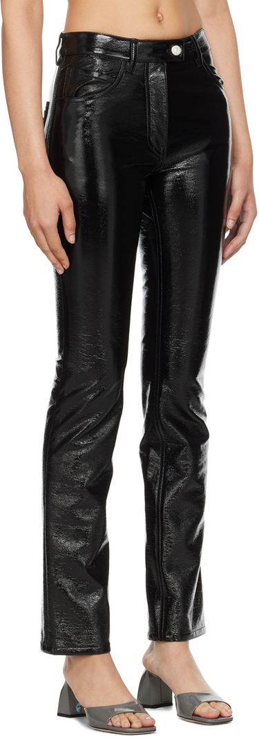 Jeans Courrèges Courrèges 5-Pocket Patent Leather Trousers Sort | PERCPA013VY0014, 1