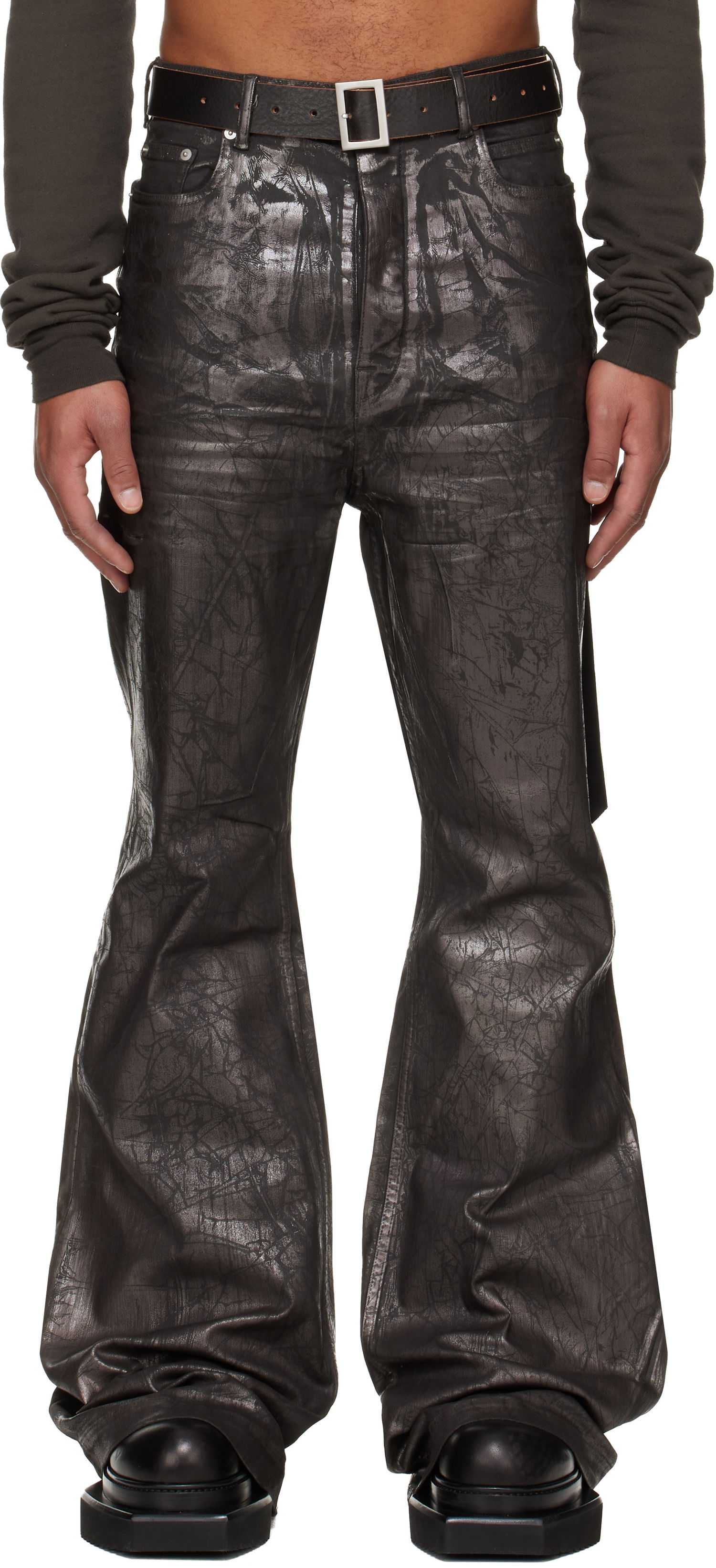 Jeans Rick Owens Rick Owens DRKSHDW Concordians Bolan Bootcut Jeans Metalisk | DU02E7365 SBZMC, 0