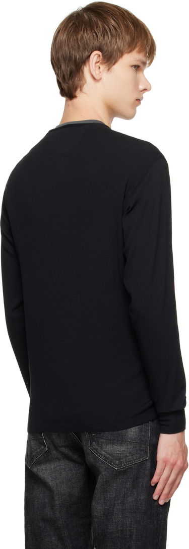 Sweater Tom Ford TOM FORD Stretch Rib Henley Sort | JHL019-JMC067, 2