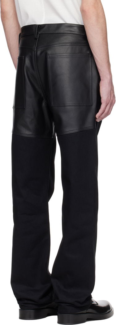 Cargo bukser Jil Sander Jil Sander Leather Jeans Sort | J22KA0267_J46655, 2