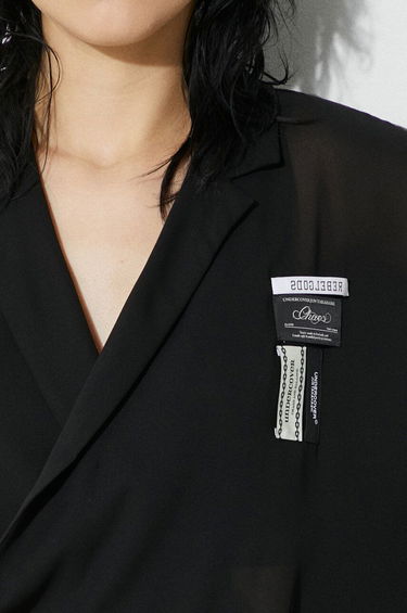 Skjorte UNDERCOVER Undercover Asymmetric Sheer Shirt Sort | UC1D1304.2, 5