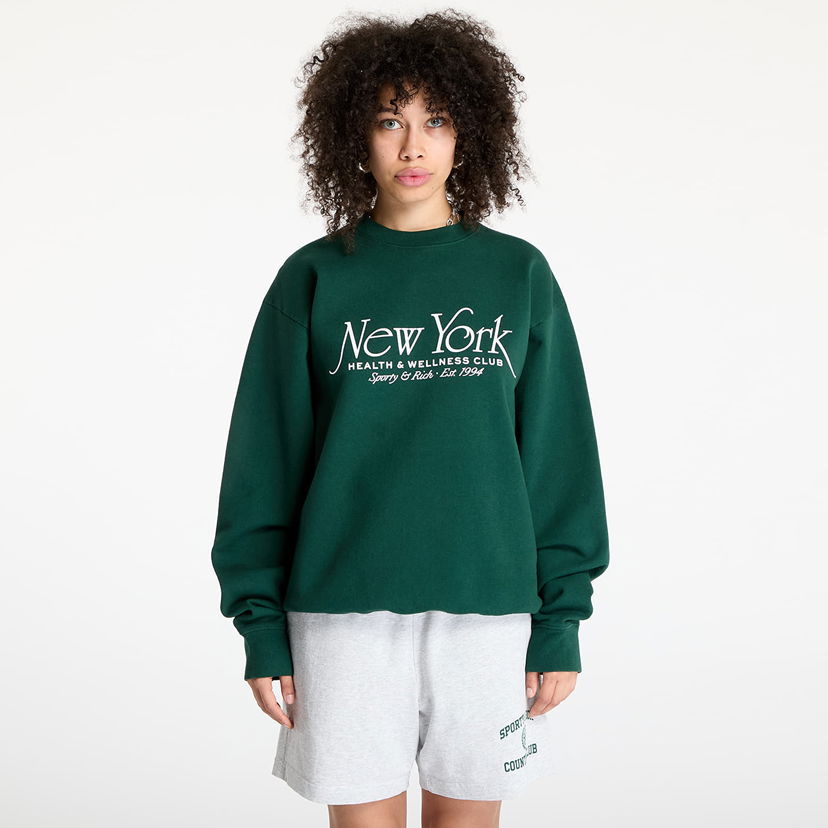 Sweater Sporty & Rich Sporty & Rich NY94 Crewneck Sweatshirt Grøn | ST071606034GR10