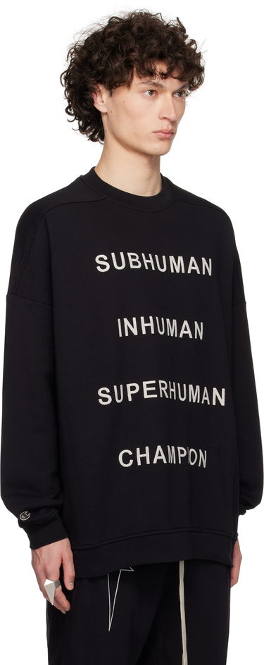 Sweatshirt Rick Owens Rick Owens Champion Edition Jumbo Sweatshirt Sort | CM01E1669 CHFE FELPA, 1