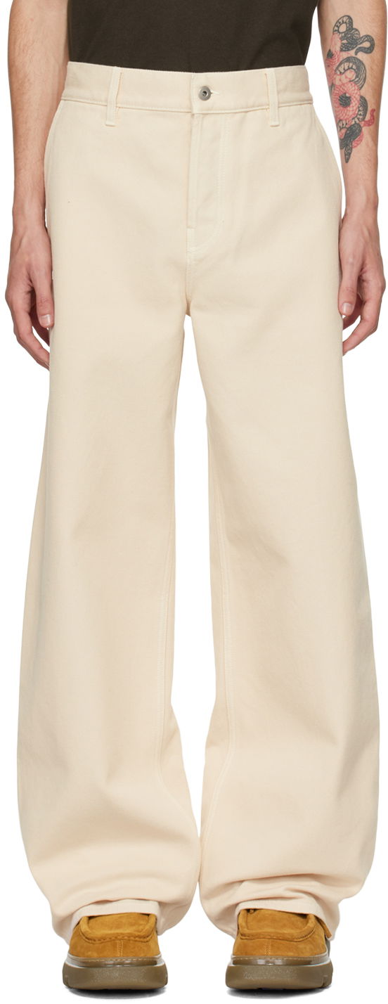 Jeans Burberry Off-White EKD Jeans Beige | 8091786