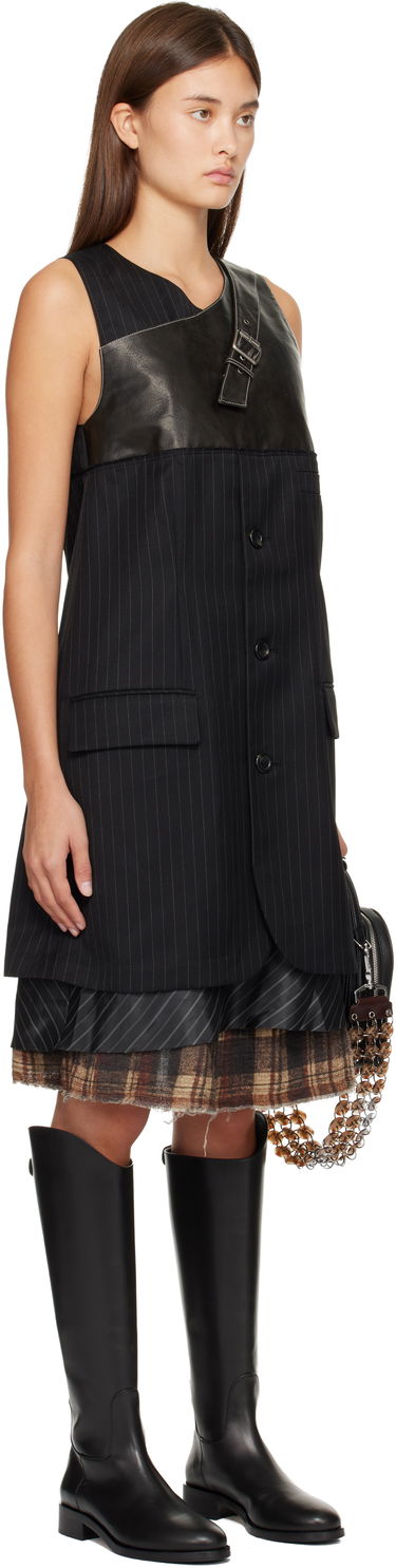 Kjole Andersson Bell Blazer Cut Sleeveless Midi Dress Sort | atb1396w, 1