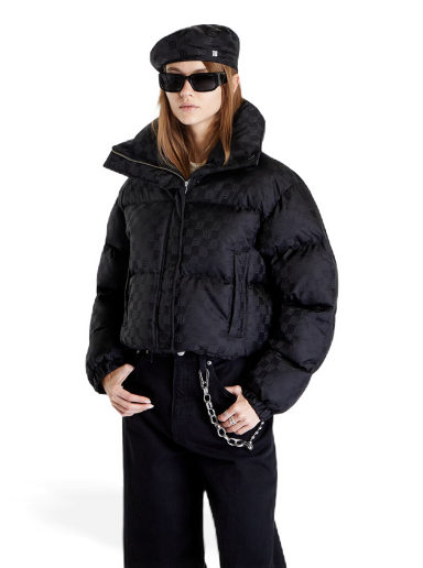 Puffer jakke MISBHV Monogram Nylon Puffer Sort | 3121W414