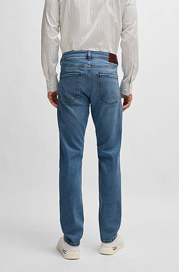 Jeans BOSS Delaware Slim-Fit Comfort-Stretch Jeans Blå | 50524017, 1