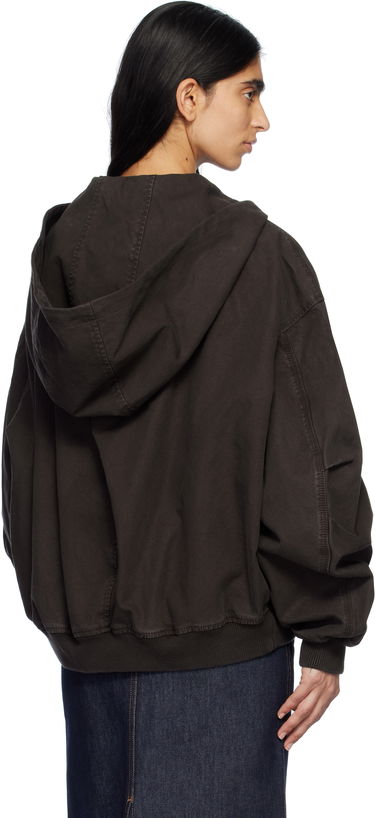Sweatshirt The Attico Attico Hooded Bomber Jacket Brun | 250WCB00066 DDC093AA, 2