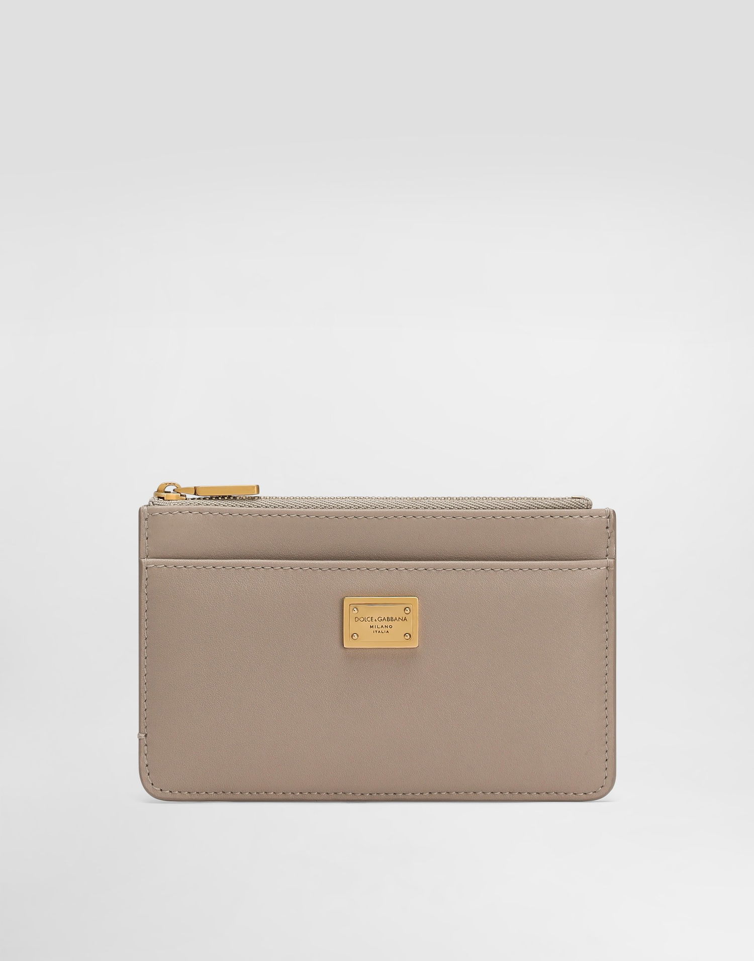 Tegnebog Dolce & Gabbana Dolce & Gabbana Plongé Calfskin Card Holder Beige | BI1261A9S258I399, 0