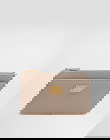 Tegnebog Dolce & Gabbana Dolce & Gabbana Plongé Calfskin Card Holder Beige | BI1261A9S258I399, 0