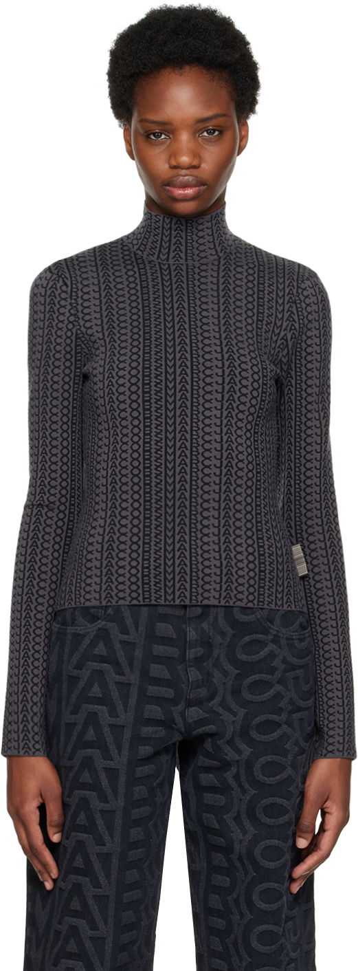 Sweater Marc Jacobs Marc Jacobs 'The Monogram' Turtleneck Top Grå | N611J01RE22