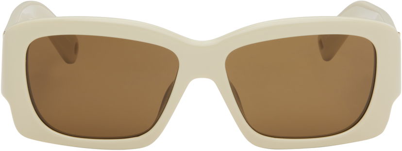 Solbriller Jacquemus 'Les lunettes Croisière' Square Sunglasses Beige | JAC60C2SUN