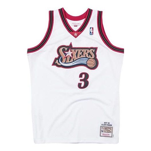 Jersey Mitchell & Ness Mitchell & Ness 76ers Basketball Jersey Hvid | AJY4CP19162-P76WHIT97AIV, 0