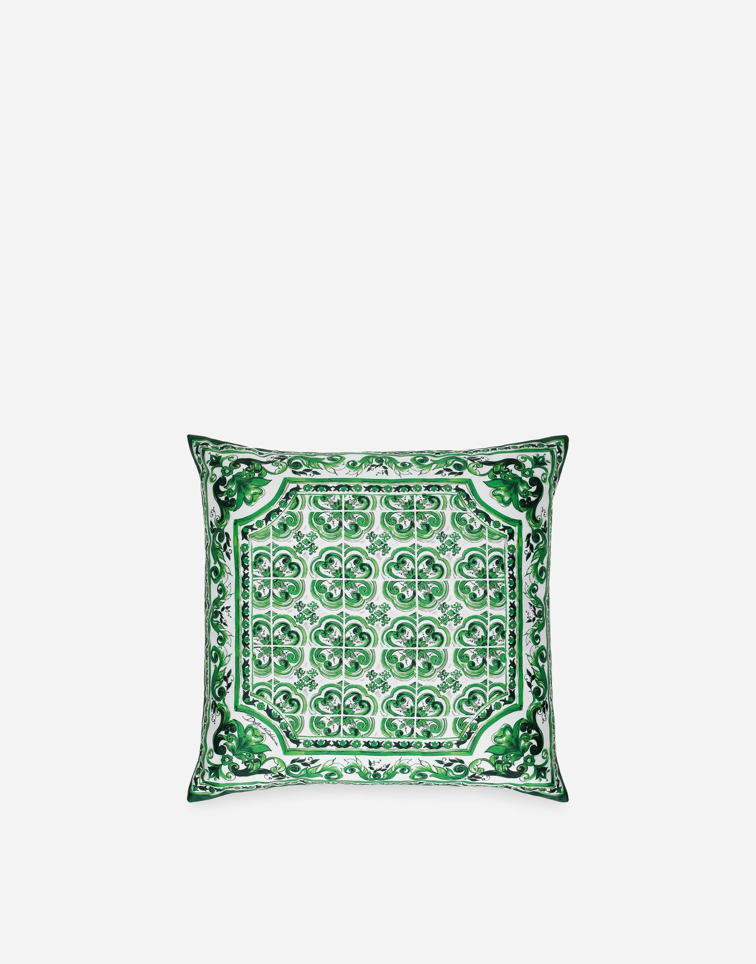 Home decor Dolce & Gabbana Duchesse Cotton Cushion Small Onesize Grøn | TCE001TCA99UV009, 0