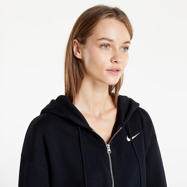 Sweatshirt Nike Phoenix Fleece Oversized Full-Zip Hoodie Sort | DQ5758-010, 1