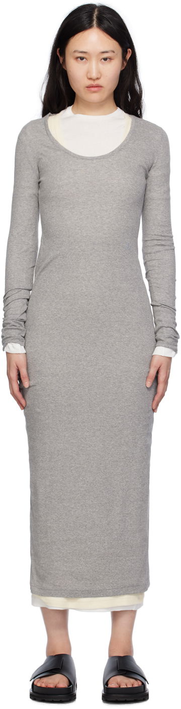Kjole Jil Sander Layered Maxi Dress Grå | J40FV0103_JTN357