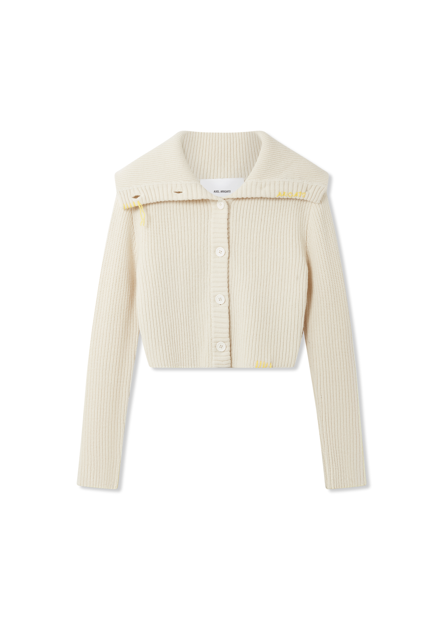 Sweater AXEL ARIGATO Cropped Knit Cardigan Hvid | A3359002, 1
