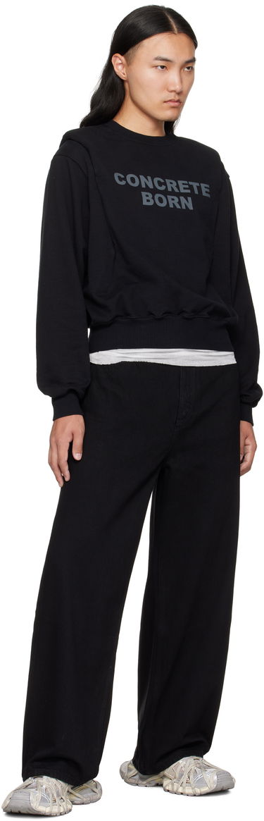 Sweatshirt Han Kjøbenhavn Han Kjobenhavn Collared Crewneck Sweatshirt Sort | M-134680, 3