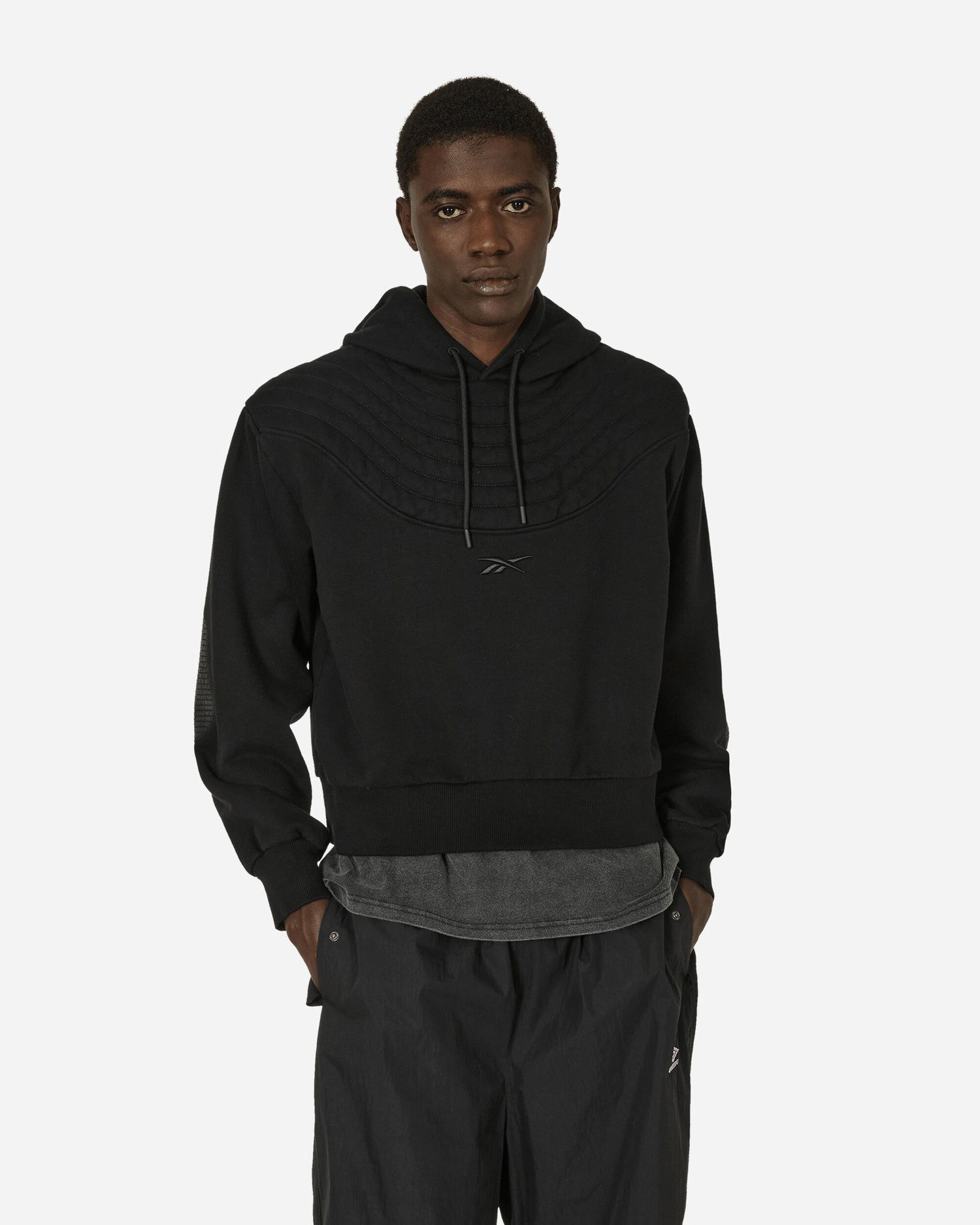 Sweatshirt Reebok Machine-A Padded Biker Hoodie Black Sort | RMBB005C99FLE001, 0