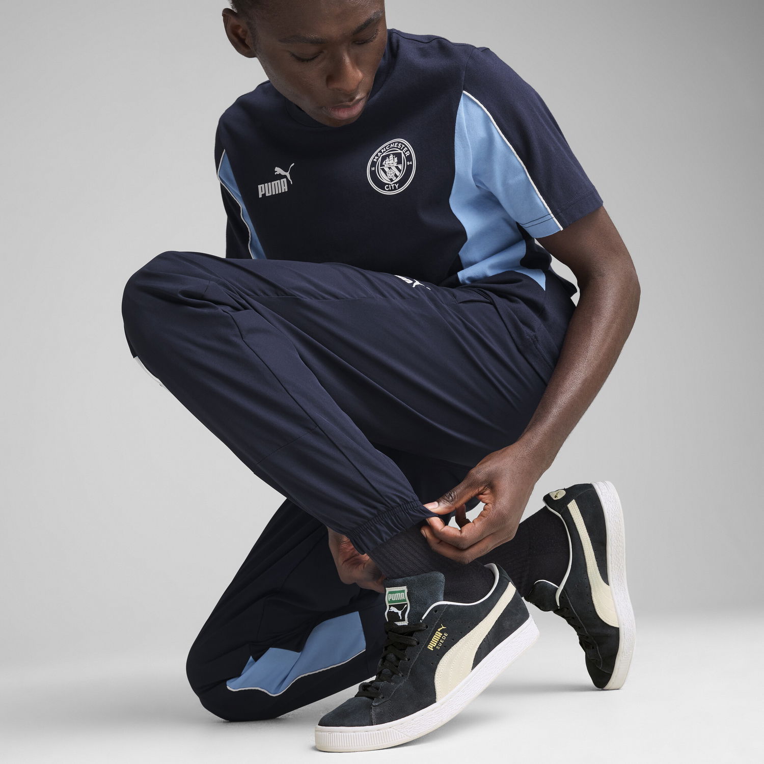 Joggingbukser Puma Manchester City ftblARCHIVE Woven Pants Mørkeblå | 779132_73, 1