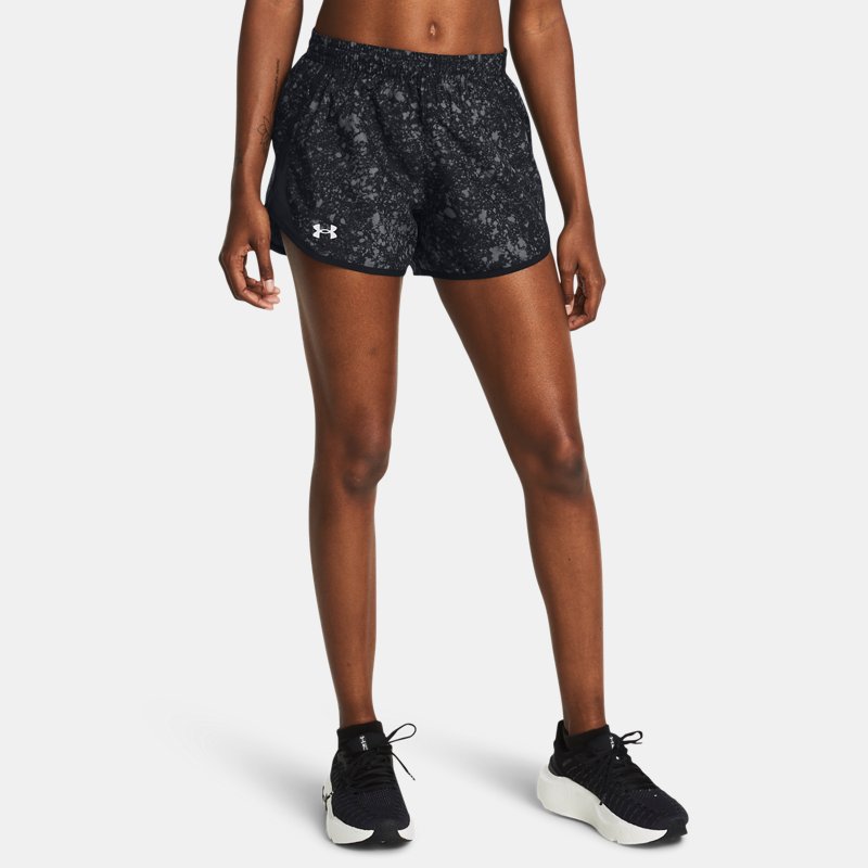 Shorts Under Armour Fly-By Shorts mit Aufdruck für Damen (8 cm) Schwarz Sort | 1382439-001