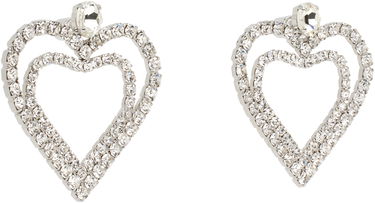 Øreringe Blumarine Blumarine Rhinestone Hearts Drop Earrings Metalisk | P522W320A, 1