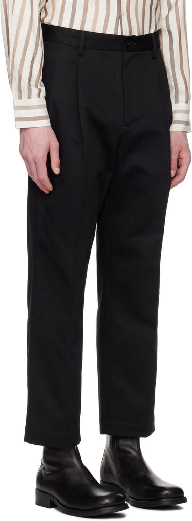 Bukser WACKO MARIA WACKO MARIA Double Pleated Chino Trousers Sort | 25SS-WMP-PT13, 1