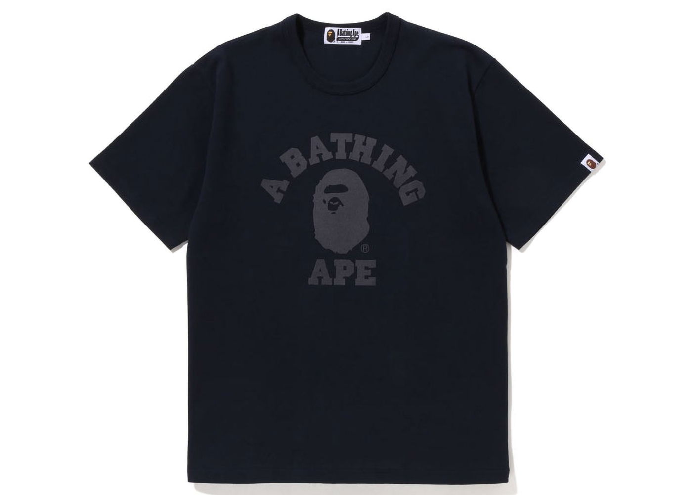 T-shirt BAPE BAPE College Heavy Weight Tee Navy Mørkeblå | 1I80-109-001, 0