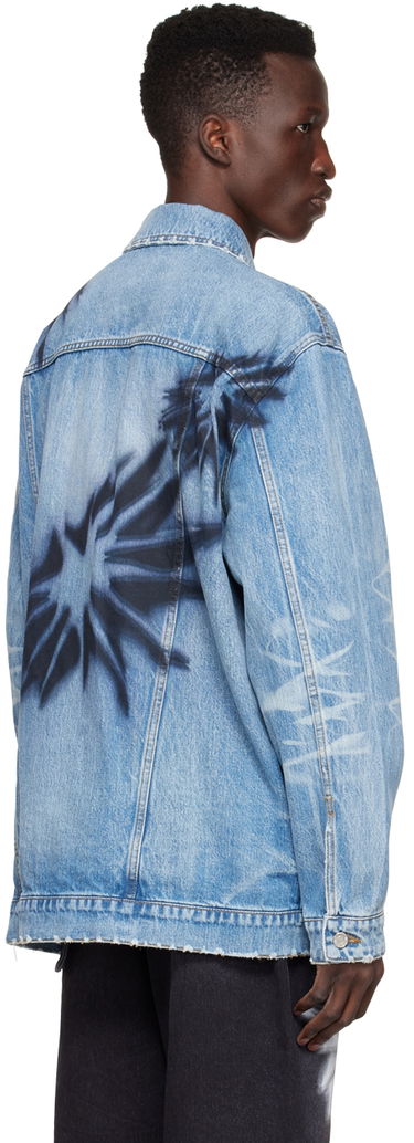 Jakke We11done We11done Tie-Dye Denim Jacket Blå | WD-DJ1-22-356-U-BL, 2