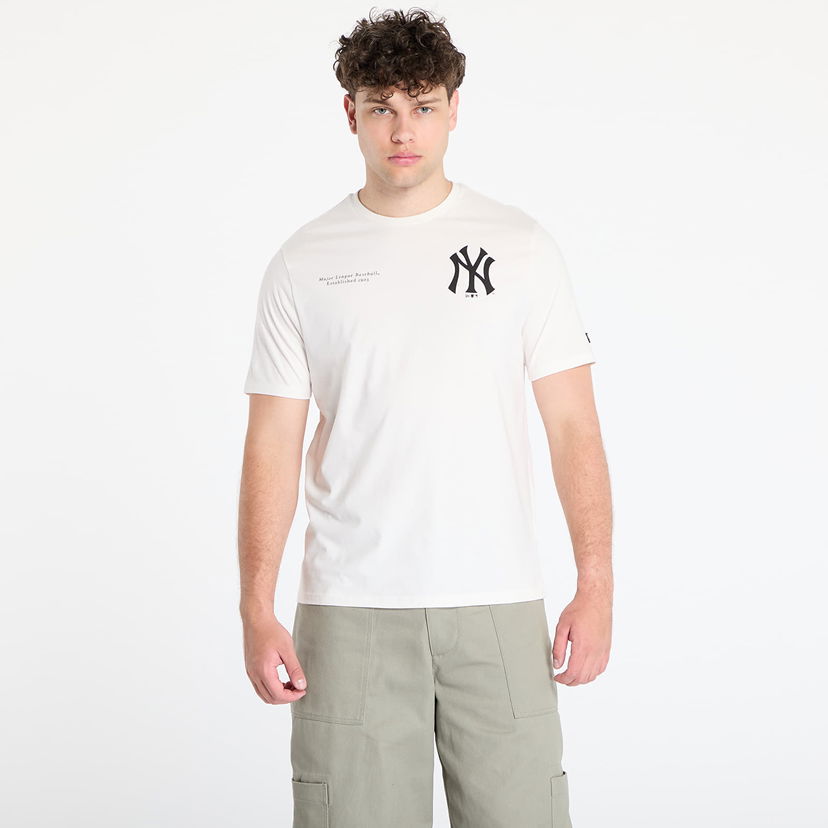 T-shirt New Era New Era New York Yankees Arch Graphic Regular Tee Hvid | 60667714