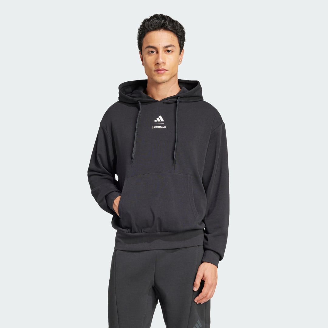 Sweatshirt adidas Performance Les Mills Graphic Hoodie Sort | JN1299, 0