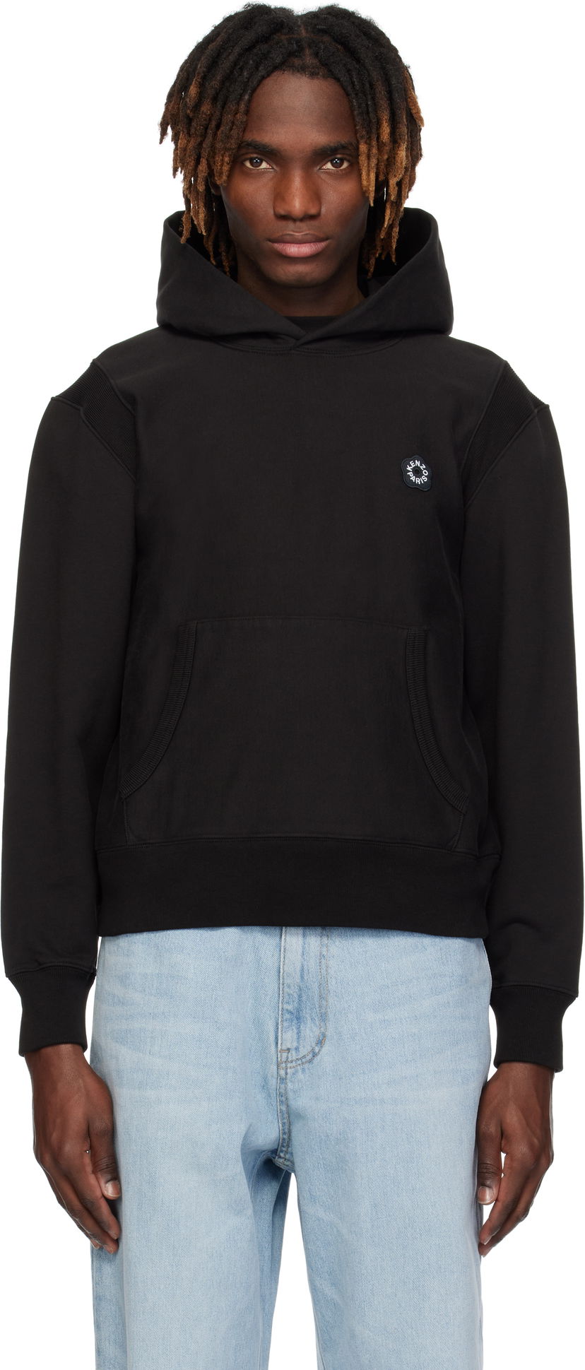 Sweatshirt KENZO Kenzo Paris 'Boke Flower 2.0' Embroidered Hoodie Sort | FF55SW2554MC