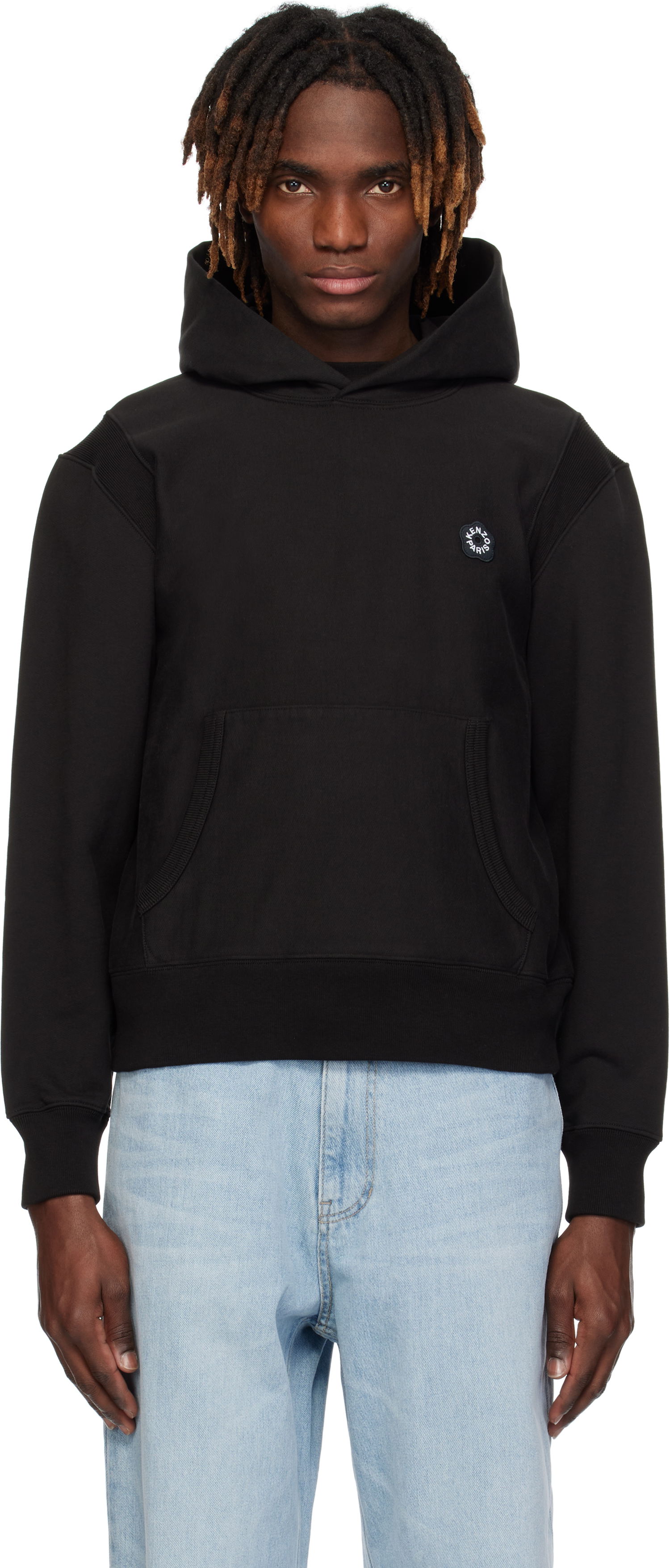 Sweatshirt KENZO Kenzo Paris 'Boke Flower 2.0' Embroidered Hoodie Sort | FF55SW2554MC, 0