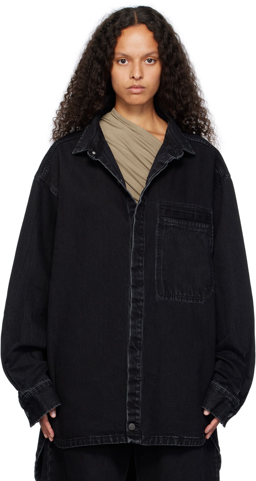 Skjorte Entire Studios Herculean Denim Shirt Sort | ES2564MA