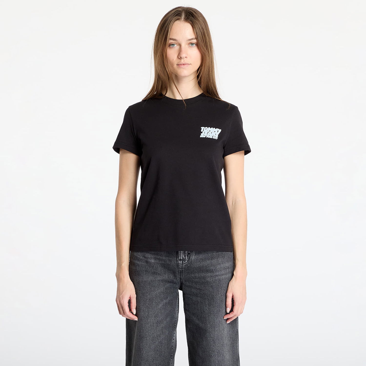 T-shirt Tommy Hilfiger Tommy Jeans Regular Bubble T-Shirt Sort | DW0DW21338 BDS, 0