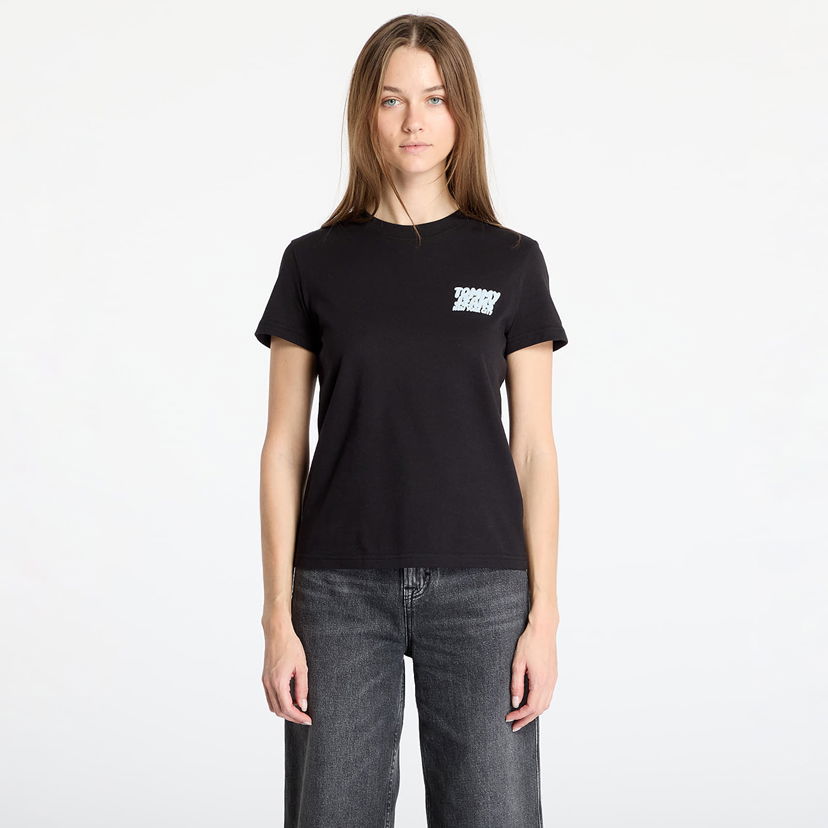 T-shirt Tommy Hilfiger Tommy Jeans Regular Bubble T-Shirt Sort | DW0DW21338 BDS