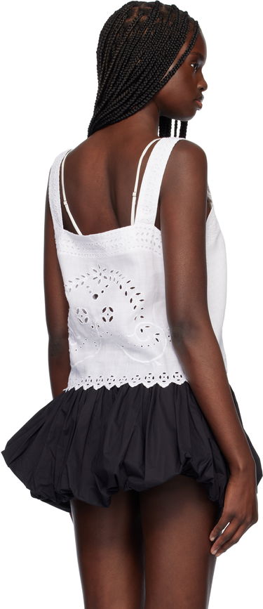 Tanktop Bode Bode Belvoir Eyelet Tank Top Hvid | WRS25SH017, 2