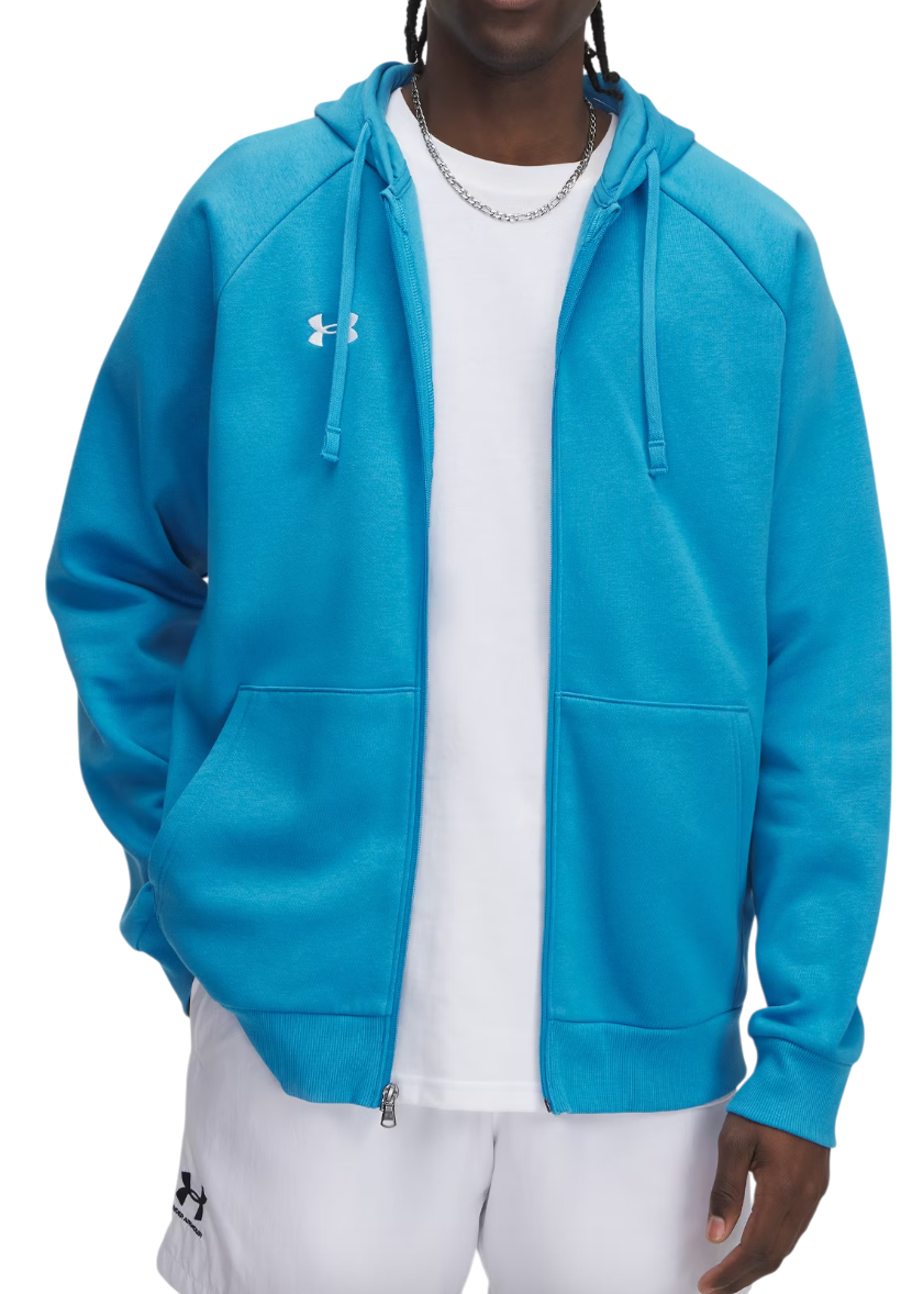 Sweatshirt Under Armour Rival Fleece Full-Zip Hoodie Blå | 1379767-452, 0