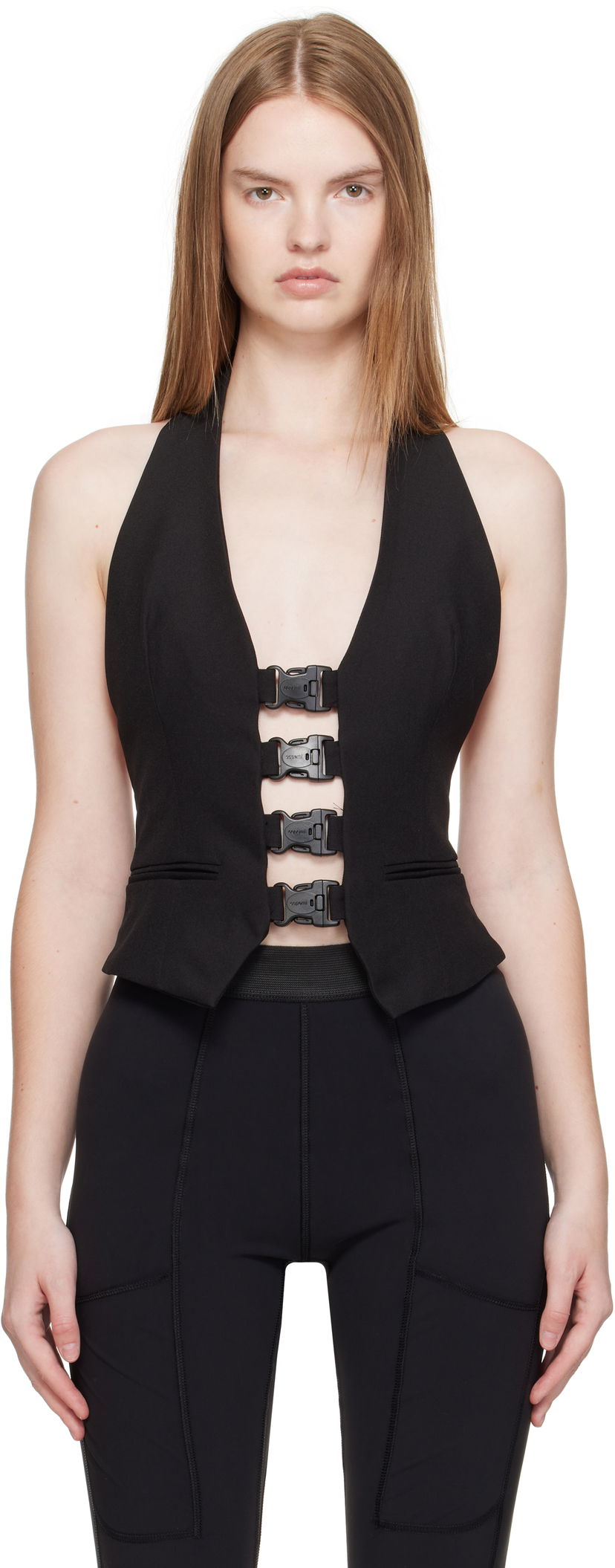 Tanktop Coperni Coperni Multi Buckle Halter Top Sort | COPT35F3004