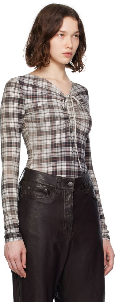 T-shirt Acne Studios Acne Studios Faded Check Long Sleeve Top Flerfarvet | AC0729-, 1