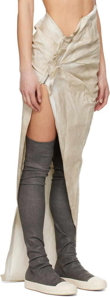 Nederdel Rick Owens Rick Owens DRKSHDW Hollywood Soft Edfu Denim Maxi Skirt Sort | DS01E3348 SCF, 4