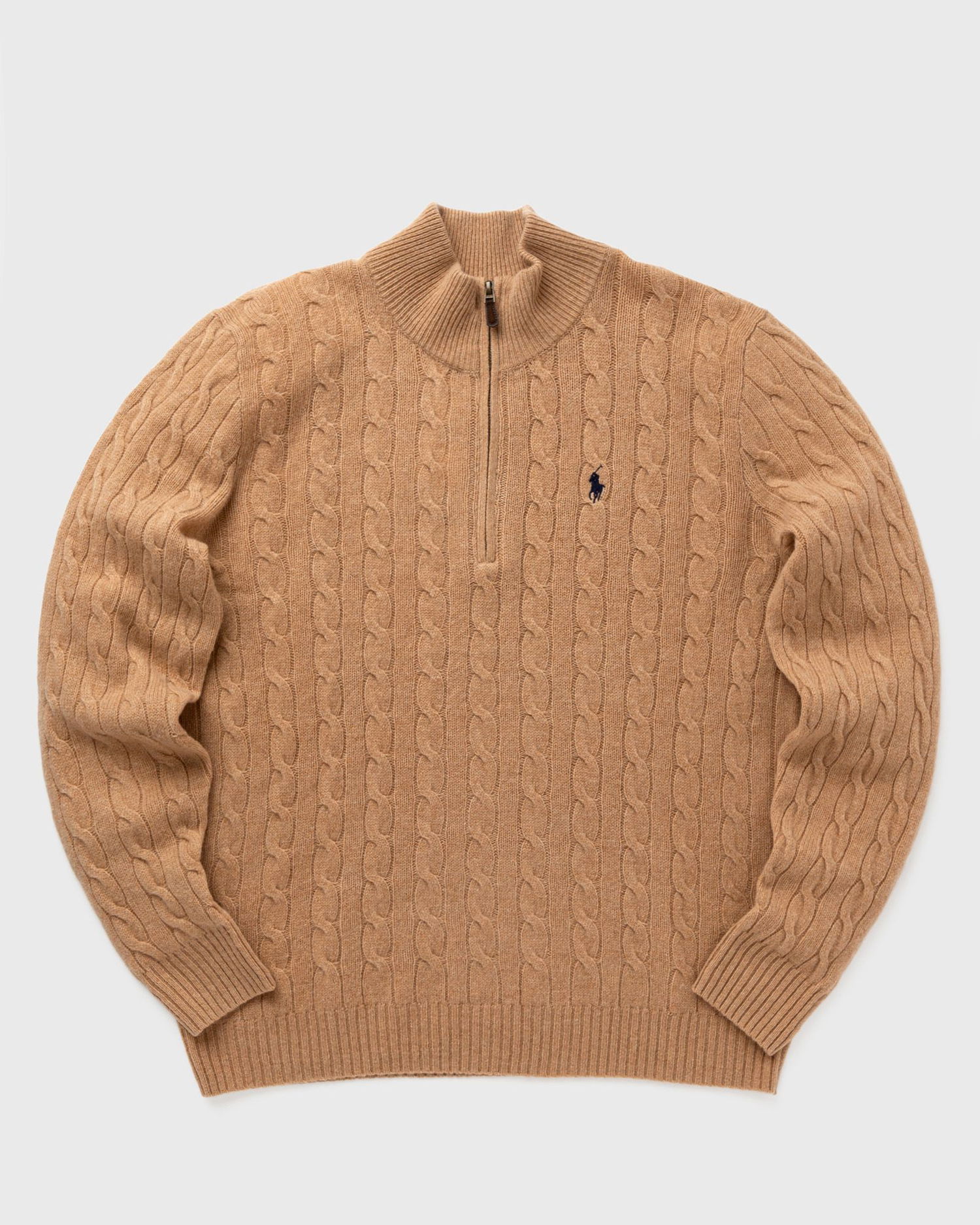 Sweater Polo by Ralph Lauren LSCABLEHZPP-LONG SLEEVE-PULLOVER Zippers & Cardigans Brun | 710876766006, 0