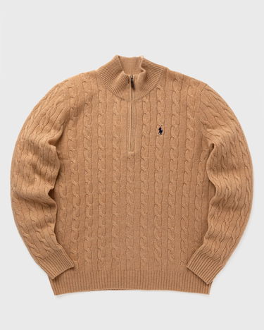 Sweater Polo by Ralph Lauren LSCABLEHZPP-LONG SLEEVE-PULLOVER Zippers & Cardigans Brun | 710876766006, 0
