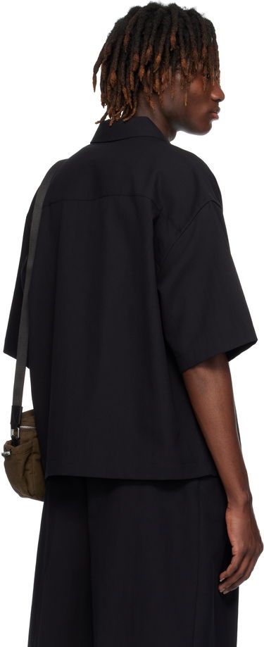 Skjorte Studio Nicholson Studio Nicholson Sanko Boxy Shirt Sort | SANKO SNM - 1267, 2