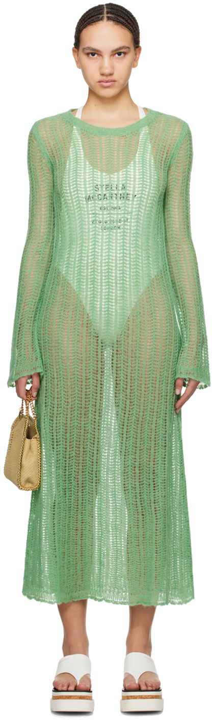 Kjole Stella McCartney Maxi Knit Dress Grøn | 6K07013S2472